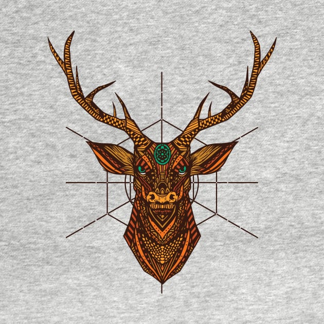 Geometric Manda Deer by LR_Collections